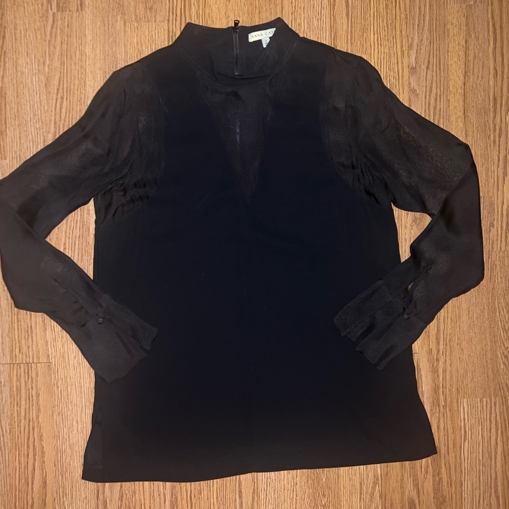 Black Sheer Top
